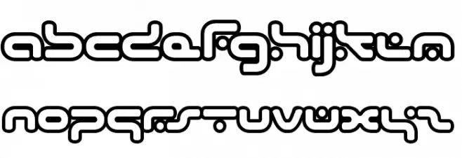 hybrid Outline 字体 大写