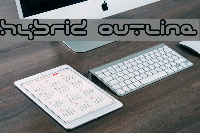 hybrid Outline Font examples