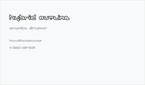 hybrid Outline Business Card