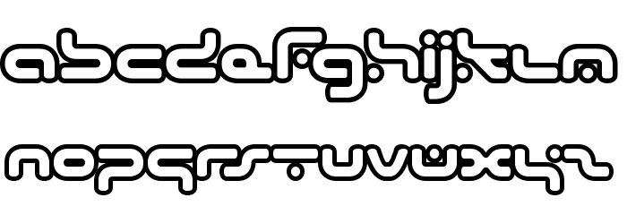 hybrid Outline Font LOWERCASE
