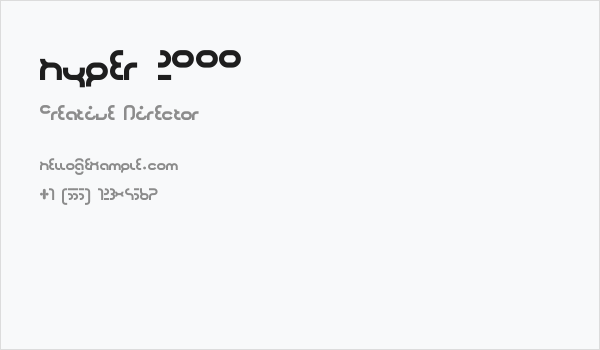 hyper 2000 Business Card