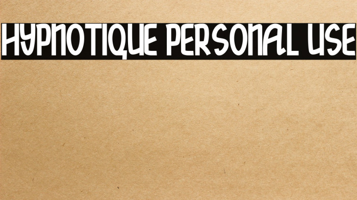 hypnotique personal use Example 1