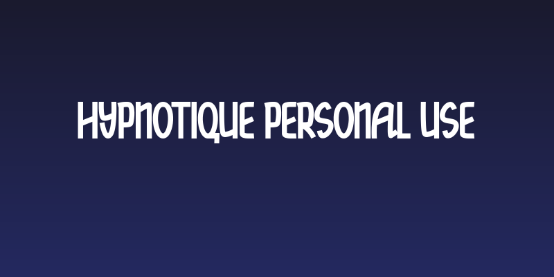 hypnotique personal use Social Header