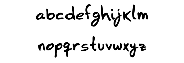 HZHandwrite Font LOWERCASE