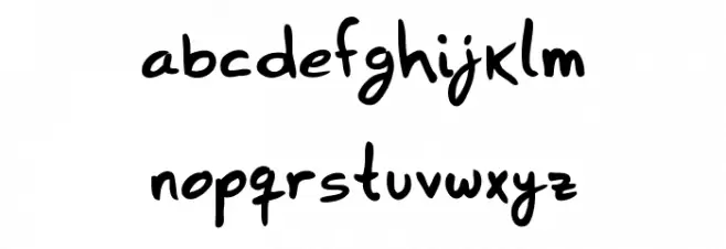 HZHandwrite フォント 小文字
