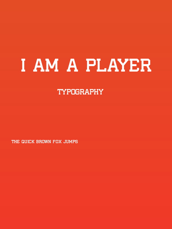 I AM A PLAYER Poster