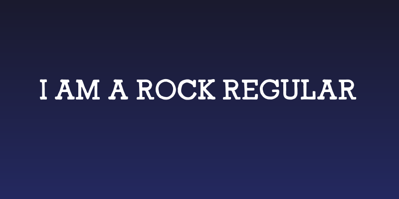 I Am a Rock Regular Social Header