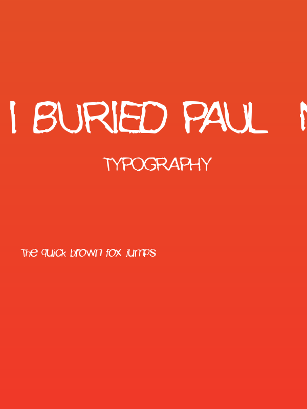I Buried Paul  Normal Poster