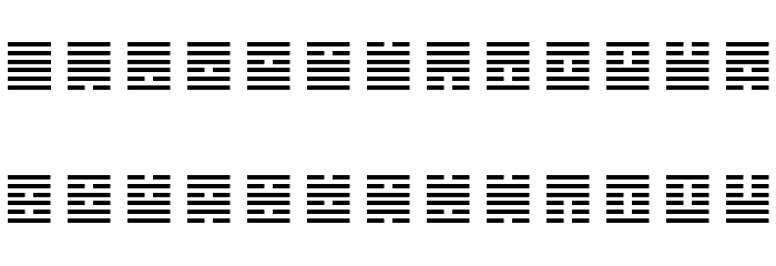 I Ching Font LOWERCASE