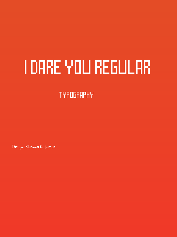 I Dare You Regular Poster