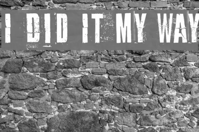 I Did It My Way Fonte examples