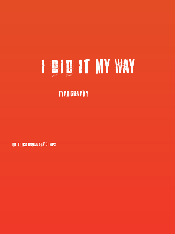 I Did It My Way Poster