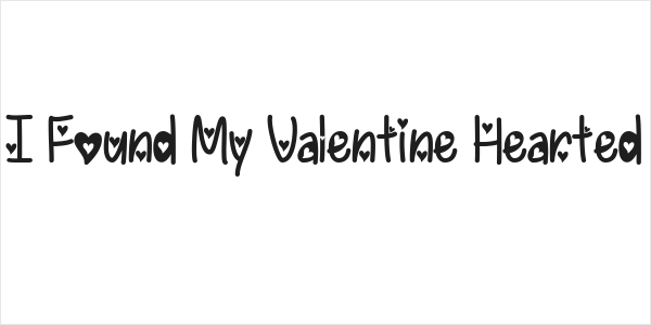 I Found My Valentine Hearted Logo