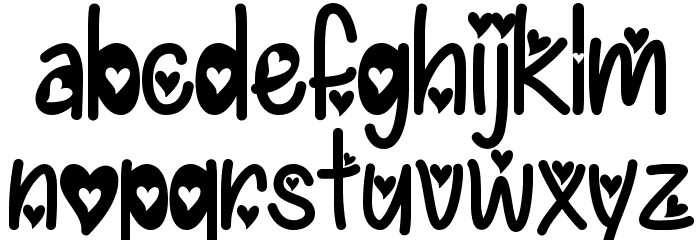 I Found My Valentine Hearted Font LOWERCASE