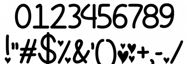 I Found My Valentine Font OTHER CHARS