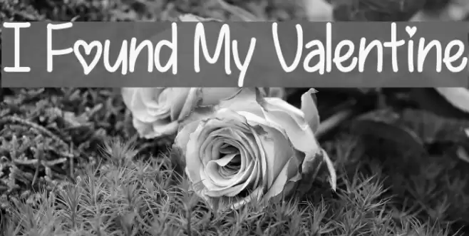 I Found My Valentine Font examples