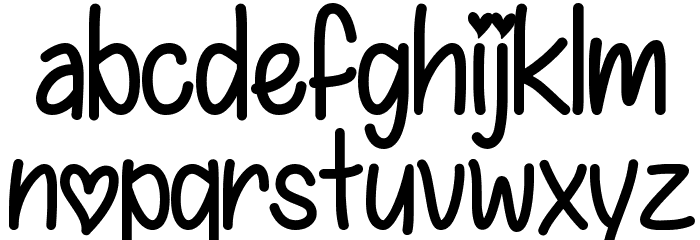 I Found My Valentine Font LOWERCASE