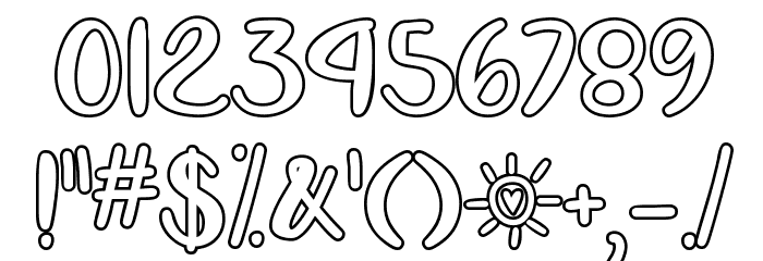 I Heart Coloring Regular Font OTHER CHARS