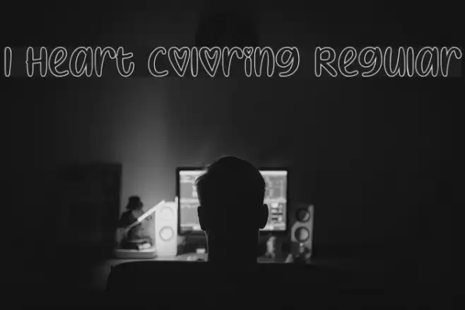 I Heart Coloring Regular फ़ॉन्ट examples