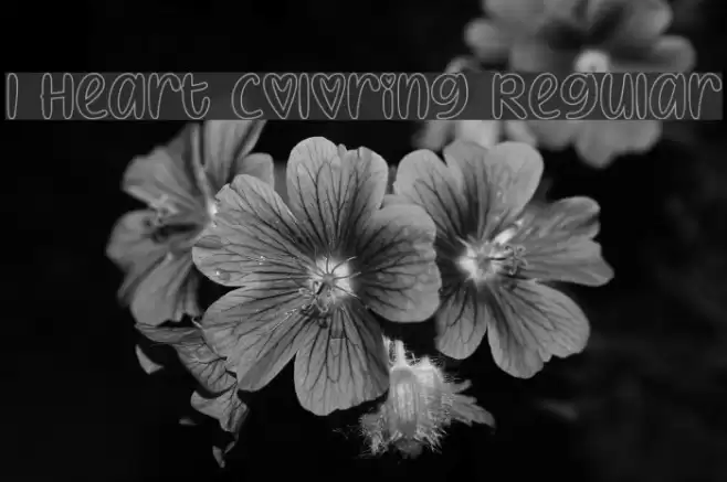 I Heart Coloring Regular फ़ॉन्ट examples