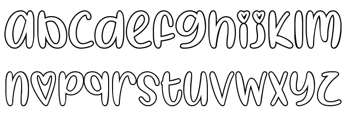 I Heart Coloring Regular Font LOWERCASE