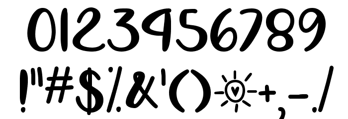 I Heart Summer Regular Font OTHER CHARS