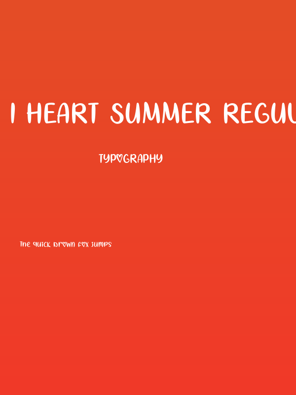 I Heart Summer Regular Poster