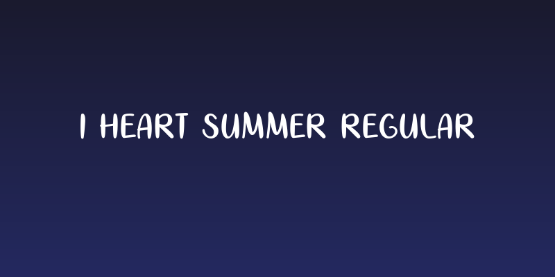 I Heart Summer Regular Social Header