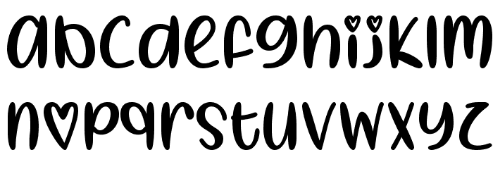 I Heart Summer Regular Font LOWERCASE