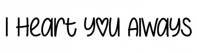 I Heart You Always  Frei Schriftart Herunterladen