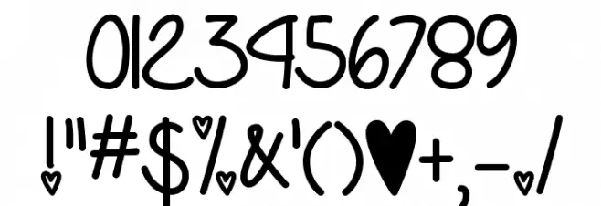 I Heart You Always Font OTHER CHARS