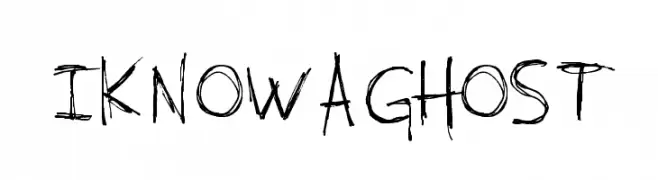 I KNOW A GHOST  Frei Schriftart Herunterladen