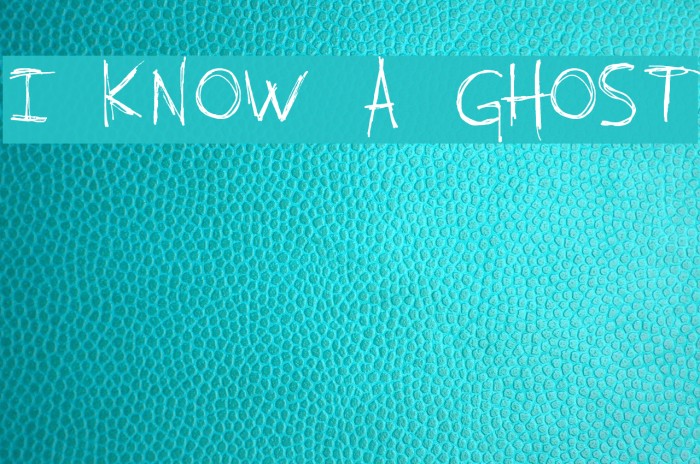 I KNOW A GHOST Font examples