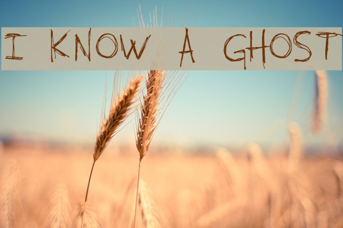 I KNOW A GHOST Font examples