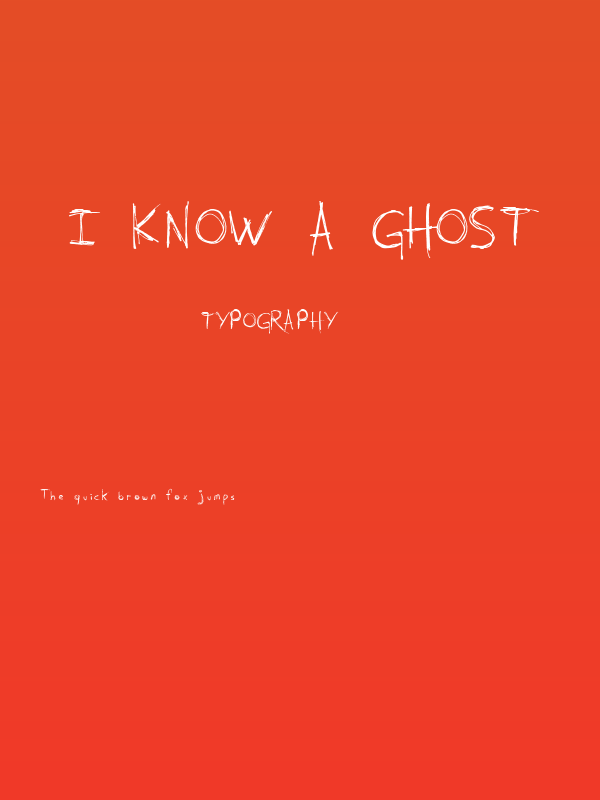 I KNOW A GHOST Poster