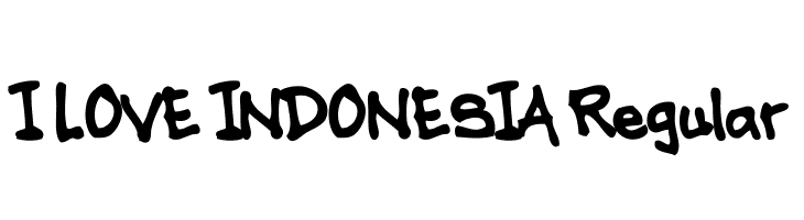 I LOVE INDONESIA Regular  Frei Schriftart Herunterladen