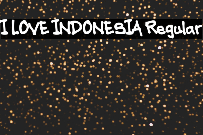 I LOVE INDONESIA Regular Example 1