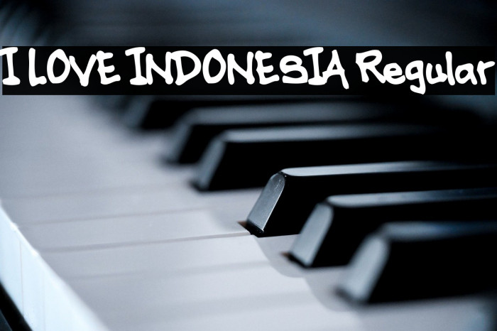 I LOVE INDONESIA Regular Example 2