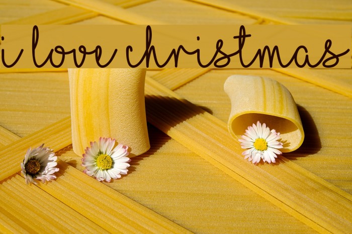 I Love Christmas Font examples