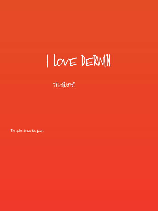 I Love Derwin Poster