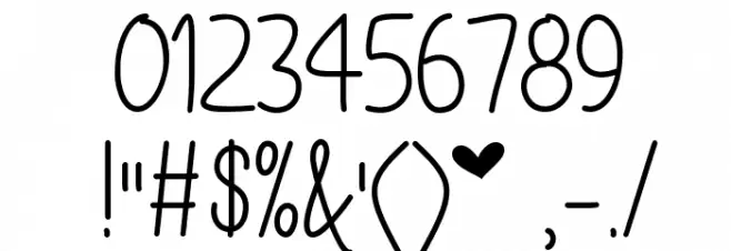 I Love Glitter Font OTHER CHARS