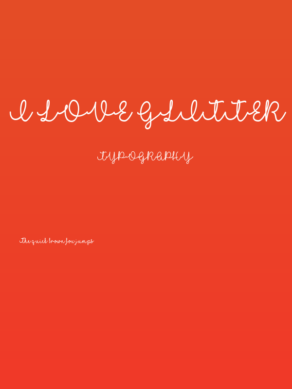 I Love Glitter Poster