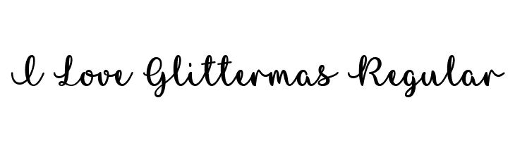 I Love Glittermas Regular  免费字体下载