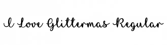 I Love Glittermas Regular  لخطوط تنزيل