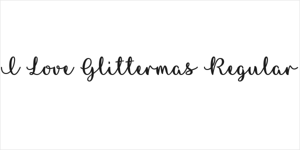 I Love Glittermas Regular Logo