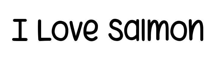 I Love Salmon Font