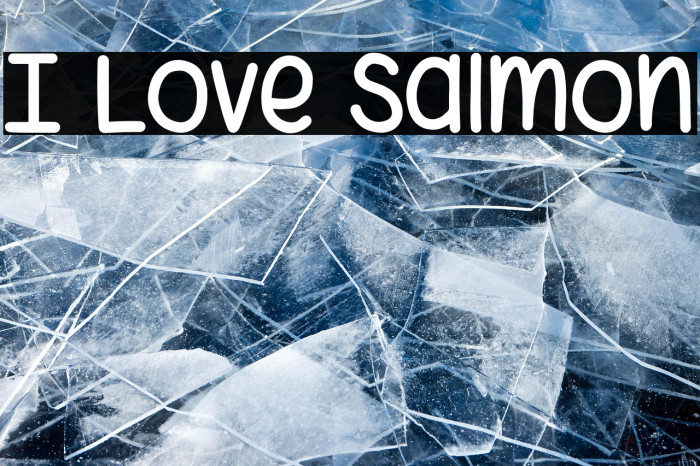 I Love Salmon Font examples