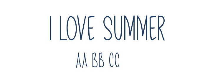 I Love Summer Font Preview