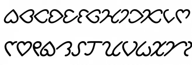 I Love You Bold Italic Font UPPERCASE