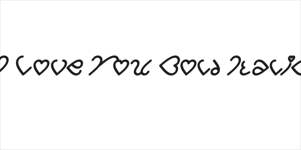 I Love You Bold Italic Logo